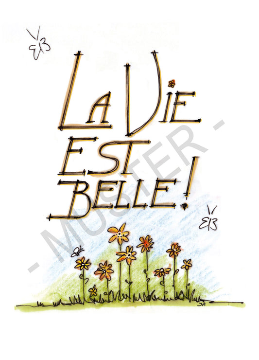 Postkarte "La vie est belle"