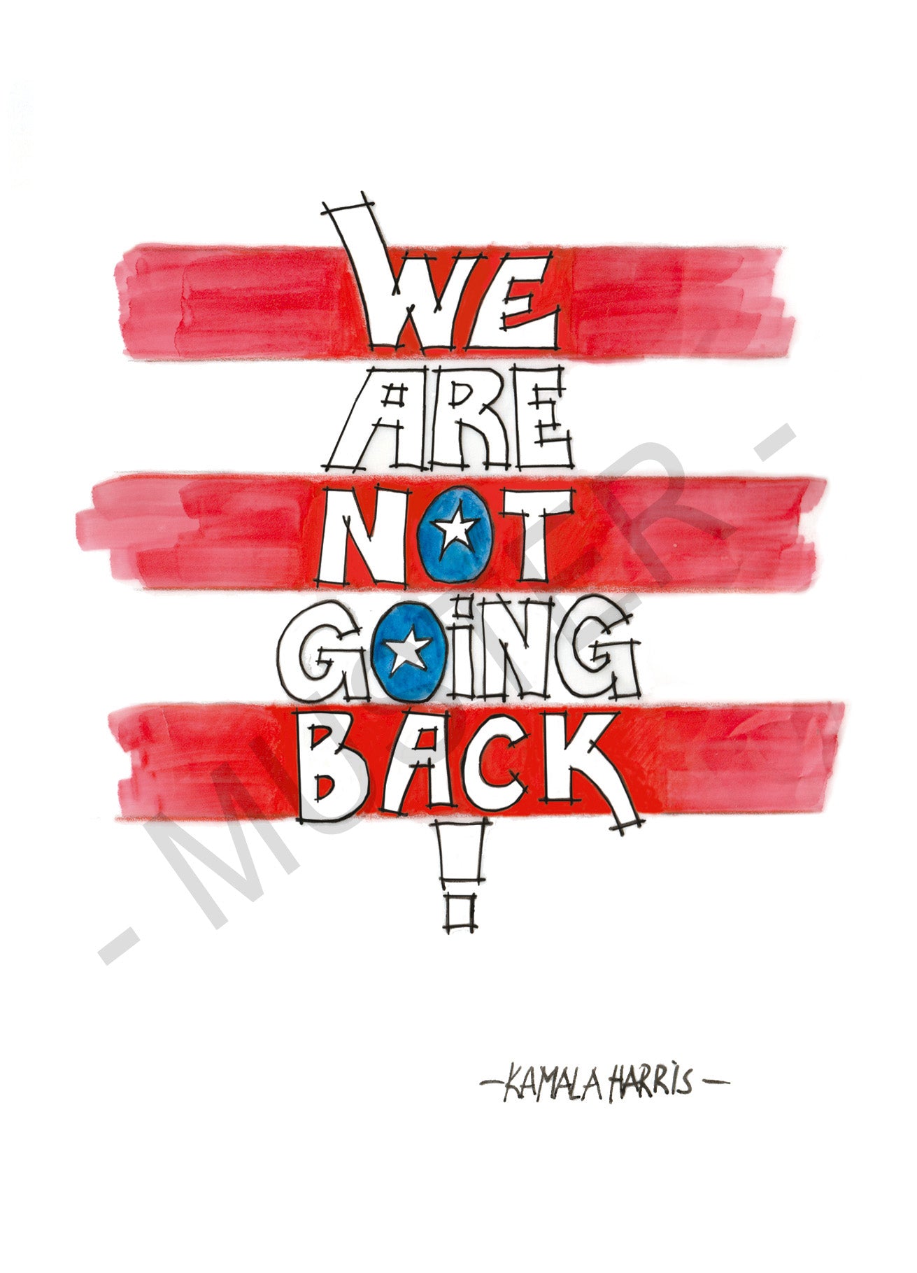 Postkarte "We are not going back"