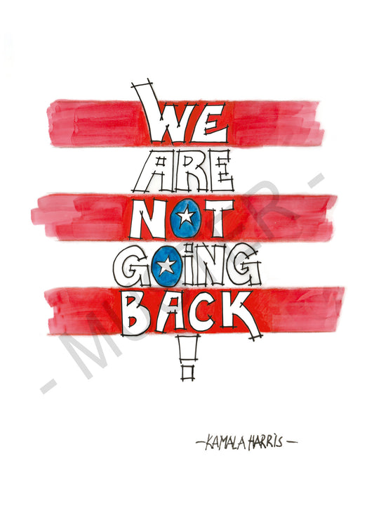 Postkarte "We are not going back"
