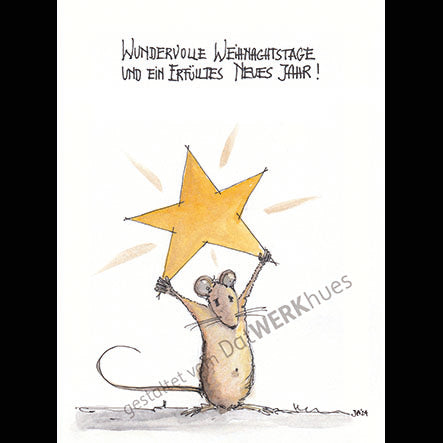 Postkarte "Weihnachtsmaus"