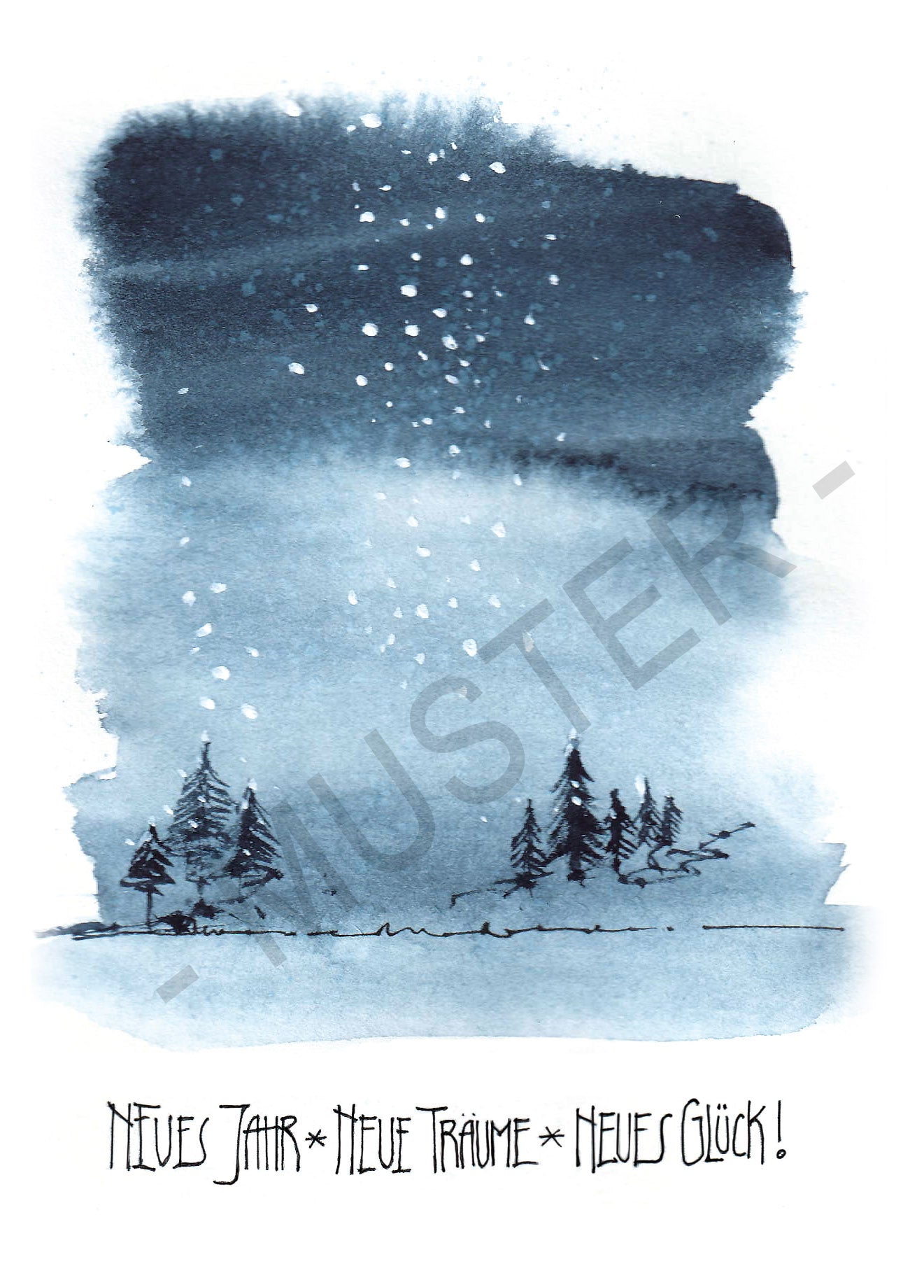 Postkarte "Schneehimmel"