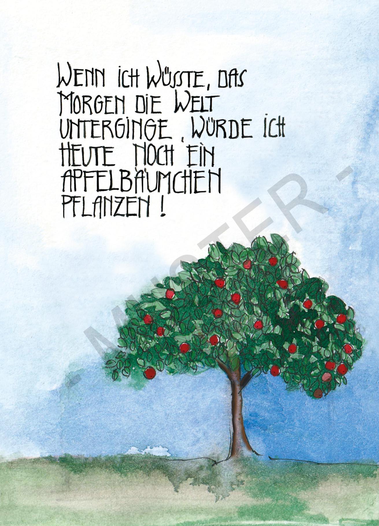 Postkarte "Apfelbaum"
