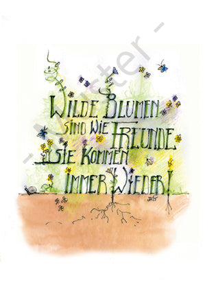 Postkarte "Wilde Blumen"